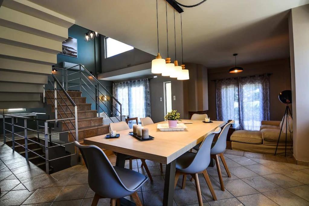 Aigli Luxurious Villa Kato Pitsa ภายนอก รูปภาพ